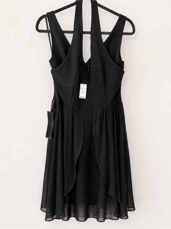 bebe Dresses & Skirts - bebe Black Sleeveless V-Back Chiffon Mini Dress
